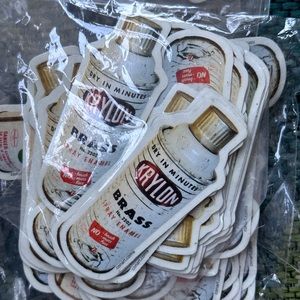 CONART Brass Spray Can sticker Vintage New dead stock 1995